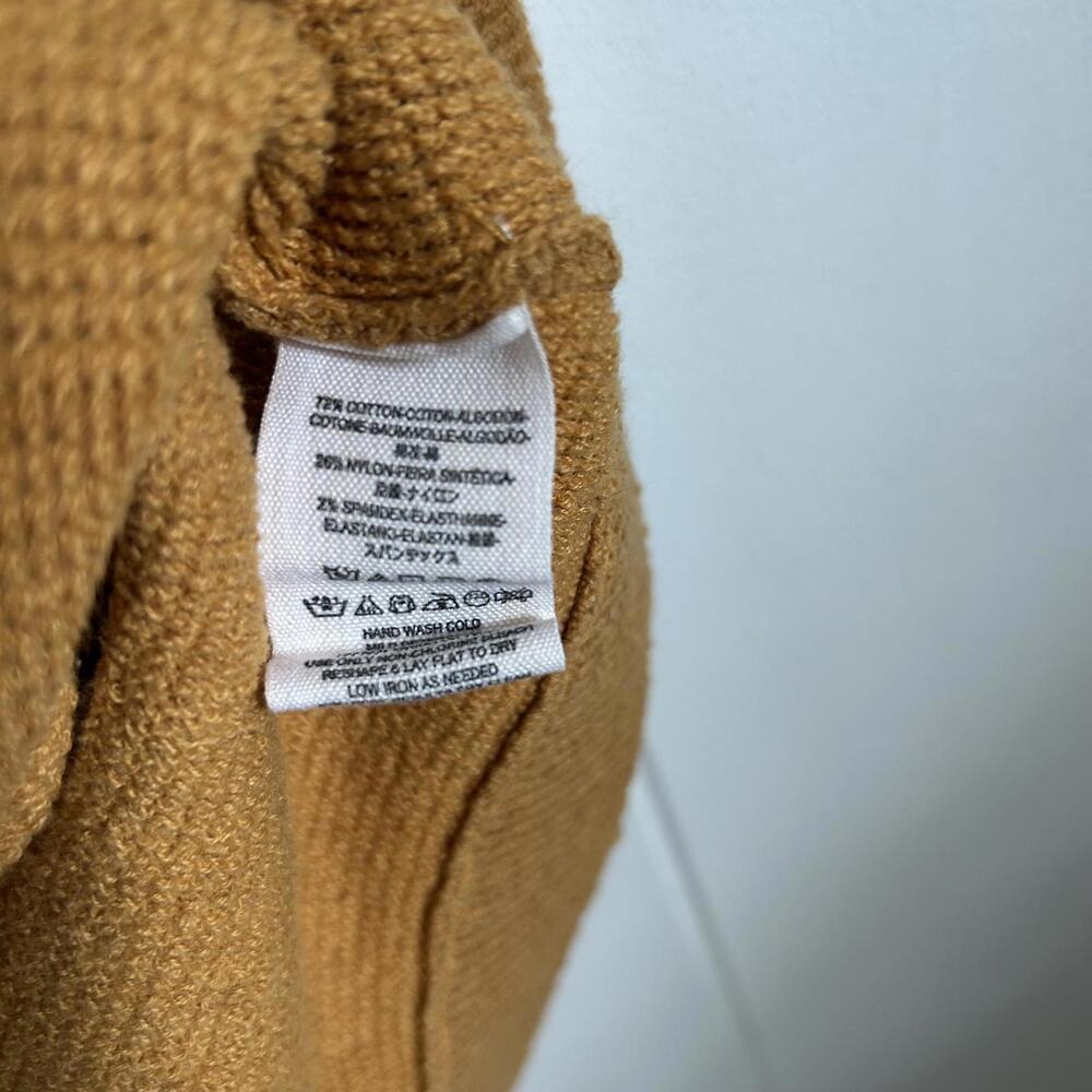 Free People Brown Ribbed Long Sleeve Pullover Turtleneck Sweater Women's Large - Picture 5 of 5